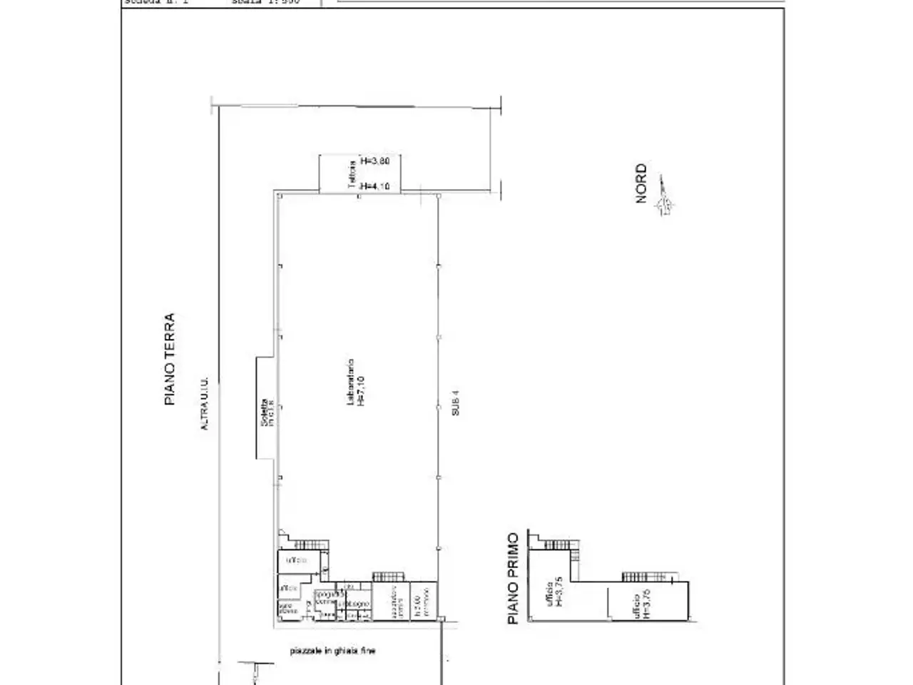 Capannone in Viale Africa 34, Pontedera, {3} - Planimetria 1