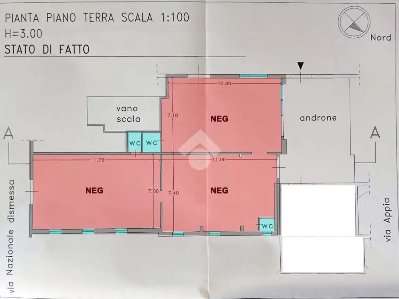 Negozio in Via Appia 492, Santa Maria A Vico, {3} - Planimetria 1