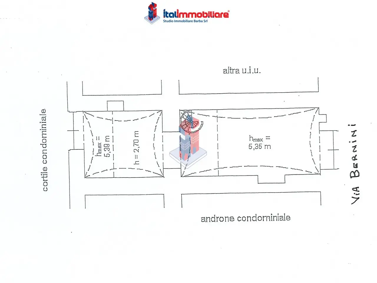 Negozio in Via Bernini (50 Mt. da Piazza Vanvitelli), Napoli, {3} - Planimetria 1
