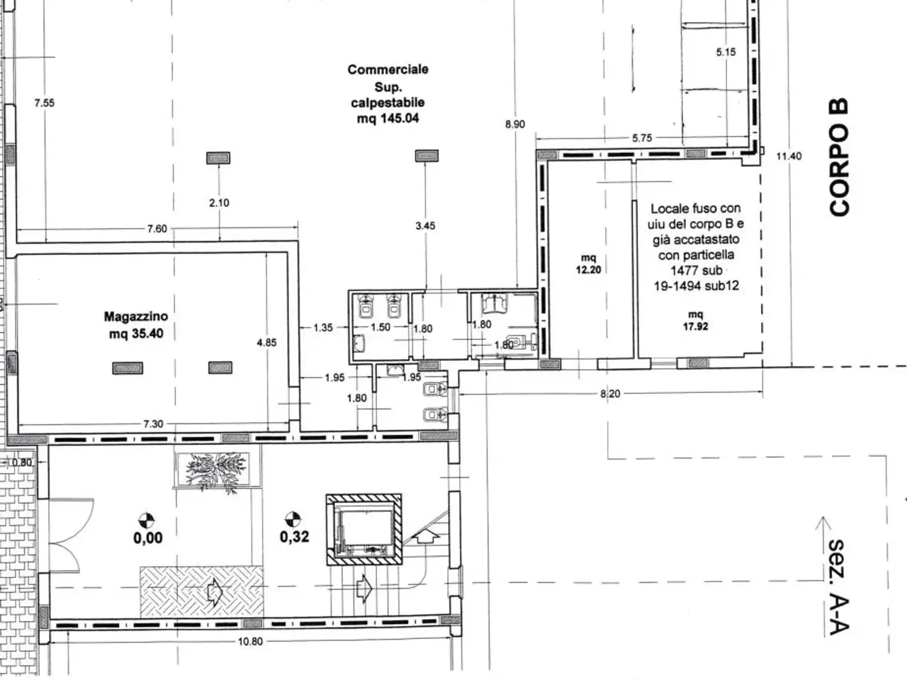 Locale commerciale in Via Virgilio 21, San Cataldo, {3} - Planimetria 1