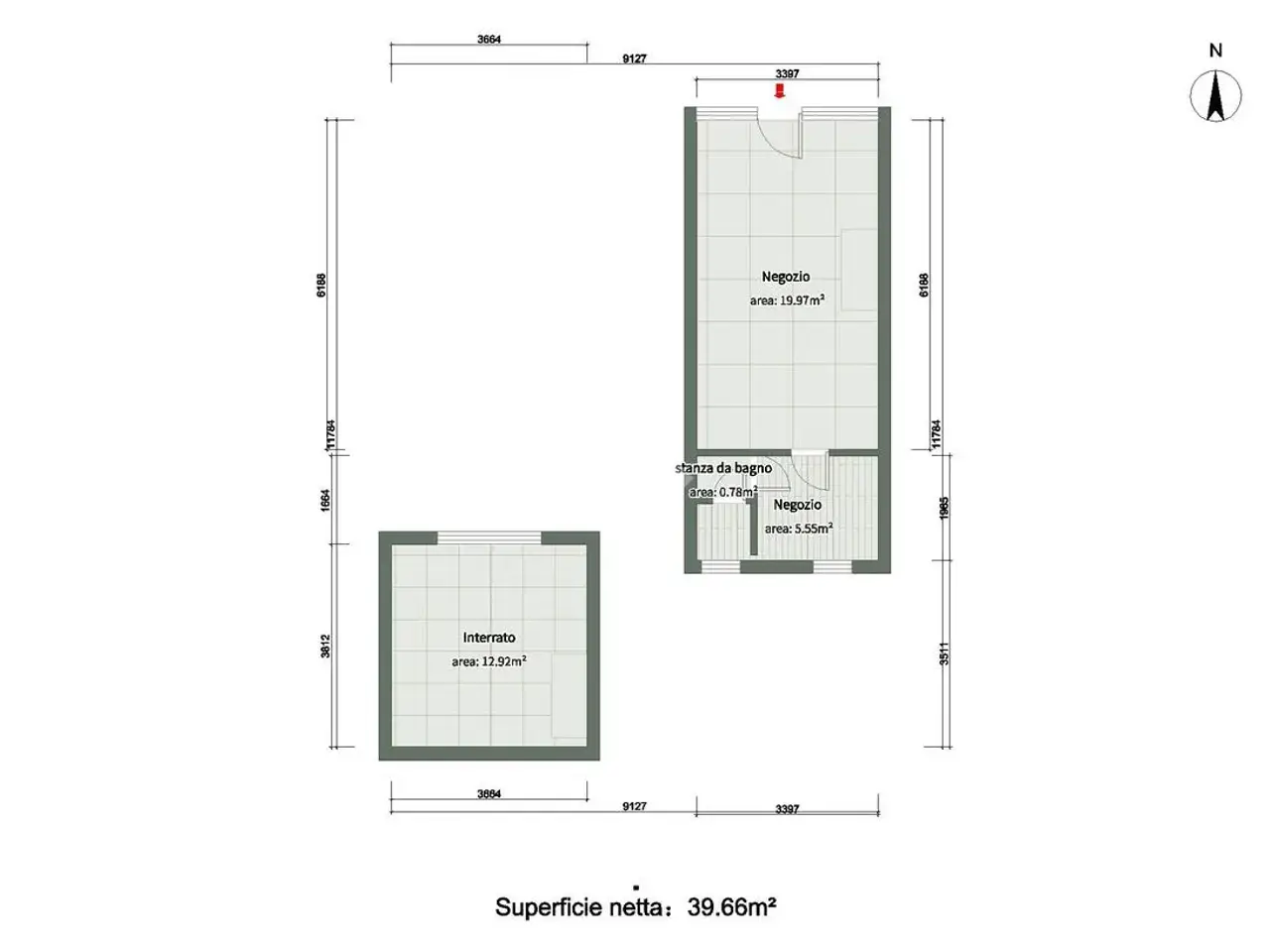 Negozio in Via Ambaraga 73, Brescia, {3} - Planimetria 1