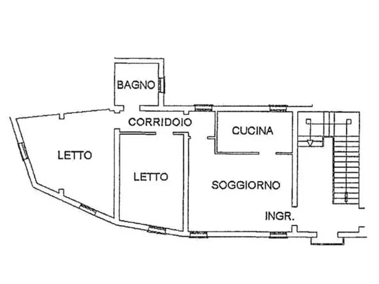 Trilocale in vendita, Via Angeli 56, Adria - Planimetria 1