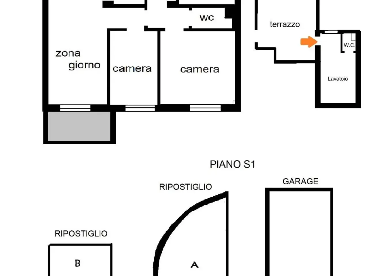 Appartamento in vendita, Via Antonio Meucci, Matera - Planimetria 1