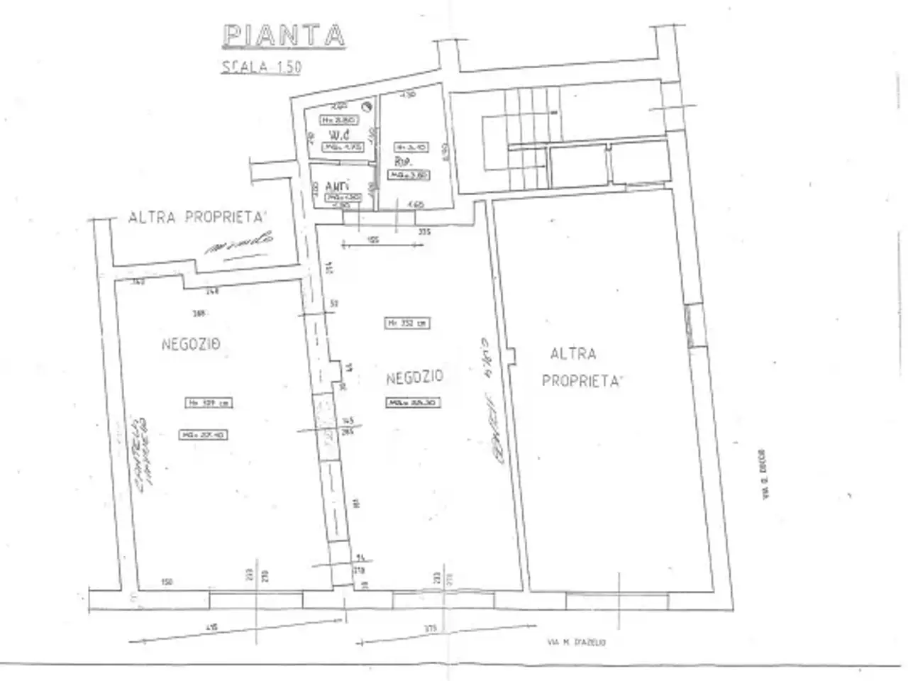 Negozio in Via Massimo d'Azeglio, Rimini, {3} - Planimetria 1