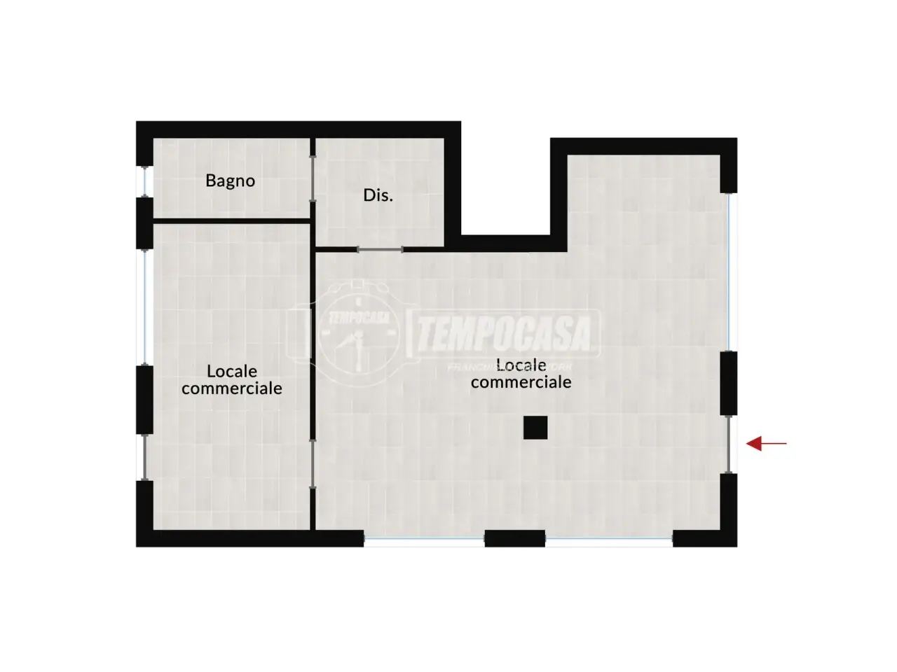 Negozio in Via Antonio Gramsci 28, Pantigliate, {3} - Planimetria 1