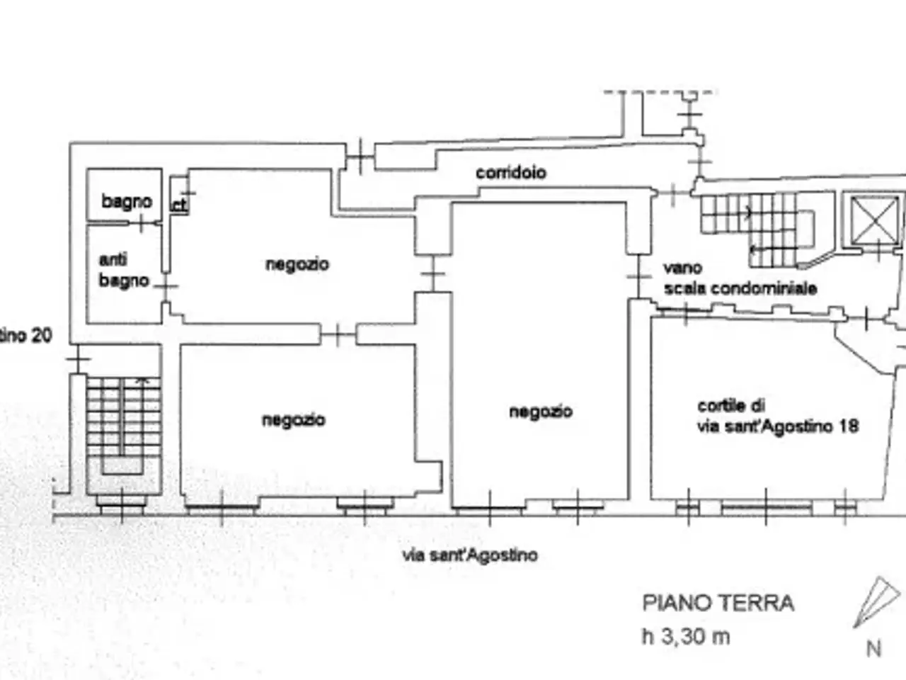 Negozio in Via Sant'Agostino 18d, Torino, {3} - Planimetria 1