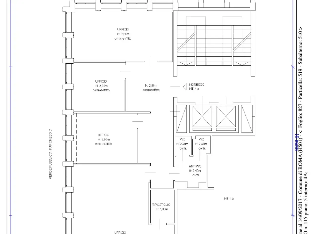 Ufficio in Via Cristoforo Colombo, 115, 00125, Roma, {3} - Planimetria 1