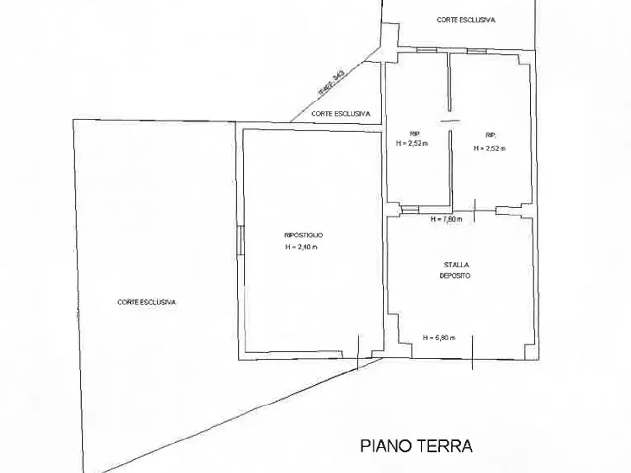 Magazzino in Via Este Lendinara, Villa Estense, {3} - Planimetria 1