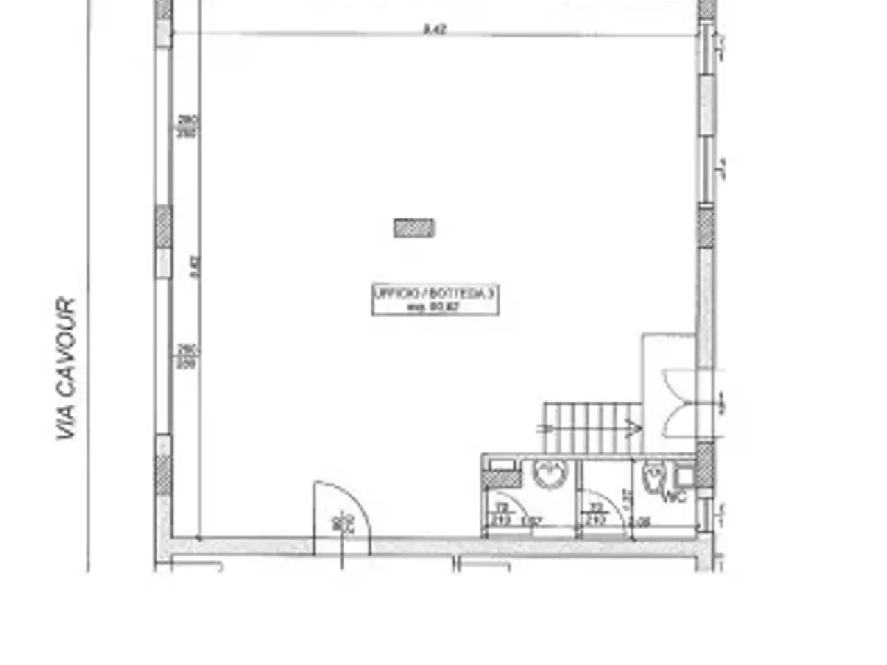 Negozio in Via Camillo Benso di Cavour, Riposto, {3} - Planimetria 1