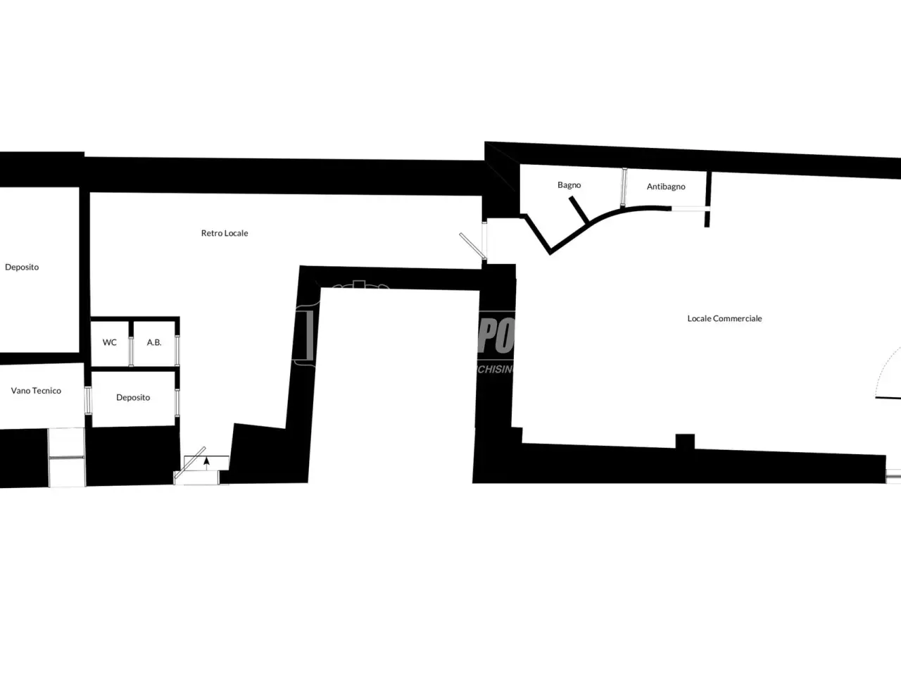 Negozio in Via Porta Antica della Città 25, Conversano, {3} - Planimetria 1