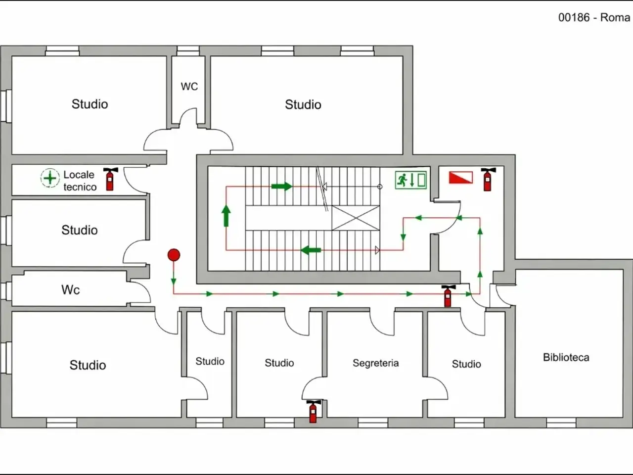 Ufficio in Piazza Paganica, Roma, {3} - Planimetria 1