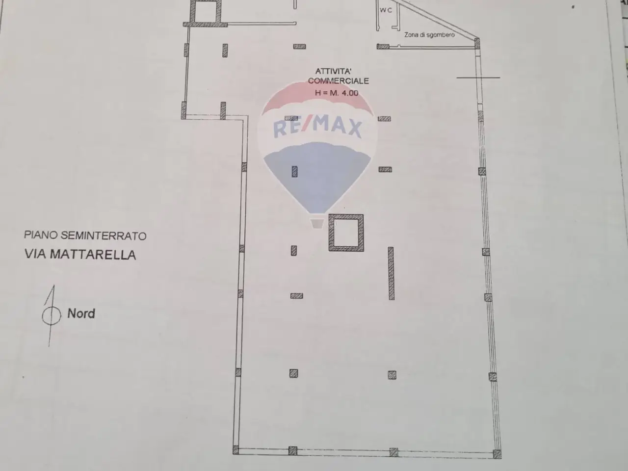 Negozio in Via B. Mattarella 175, Bagheria, {3} - Planimetria 1