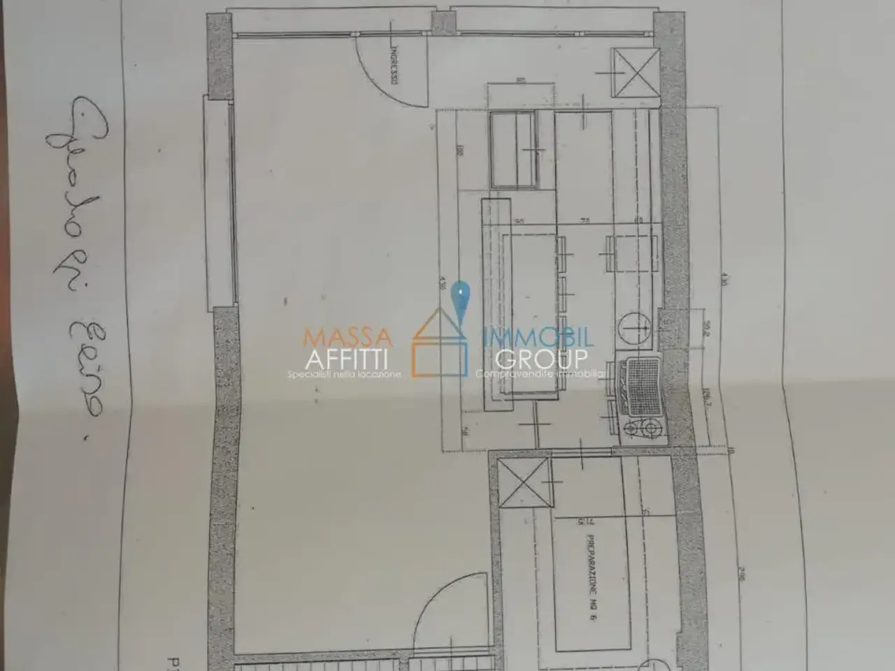 Negozio in Via Pero 2, Montignoso, {3} - Planimetria 1