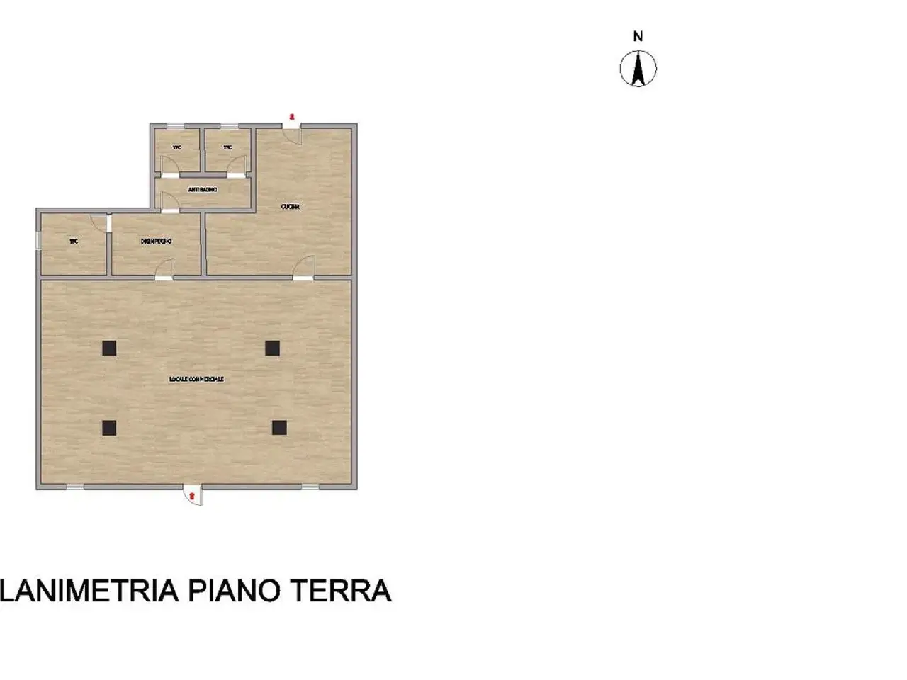Negozio in Via Martinengo 9, Bassano Bresciano, {3} - Planimetria 1