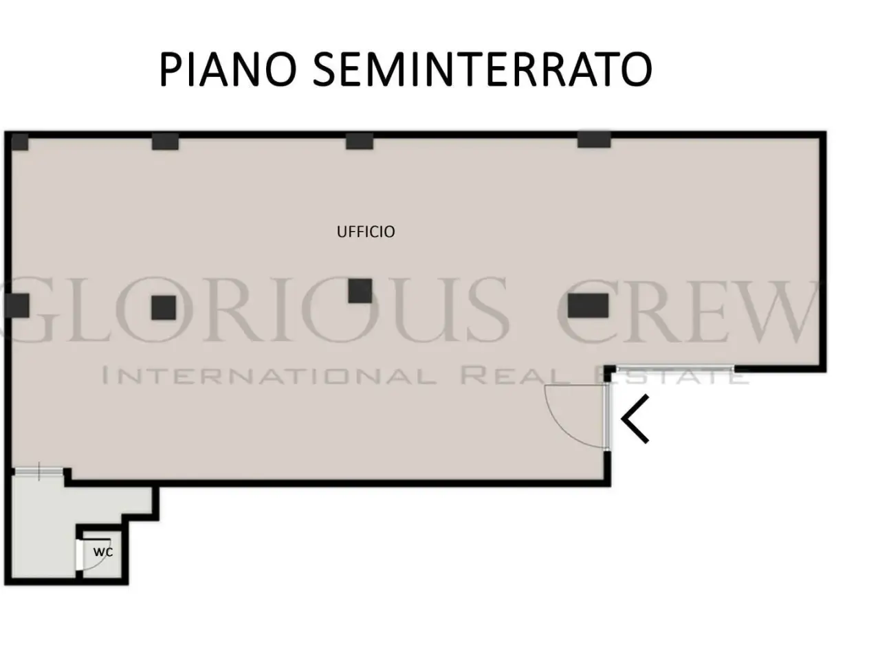 Ufficio in Via Cicco Simonetta 7, Milano, {3} - Planimetria 1