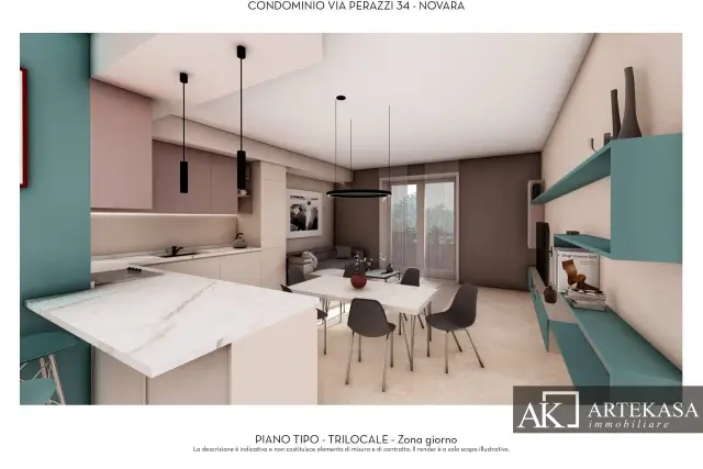 Trilocale in vendita, Via Costantino Perazzi 34, Novara - Foto 1
