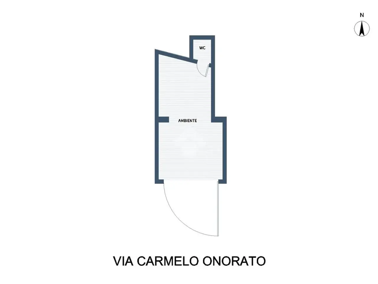 Negozio in Via Carmelo Onorato 44, Palermo, {3} - Planimetria 1