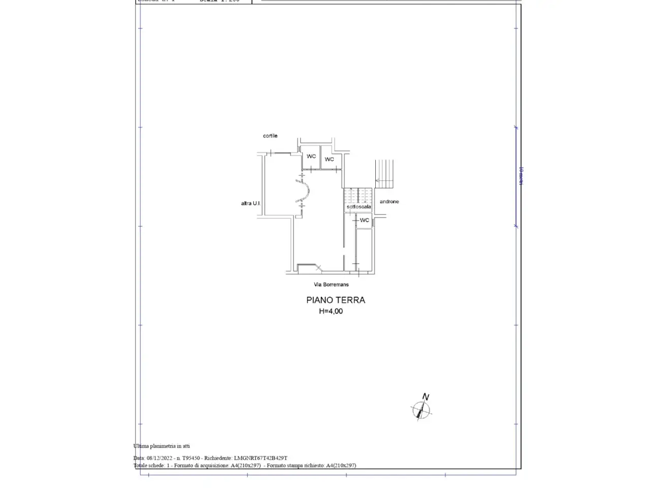 Negozio in Via Guglielmo Borremans 119, Caltanissetta, {3} - Planimetria 1
