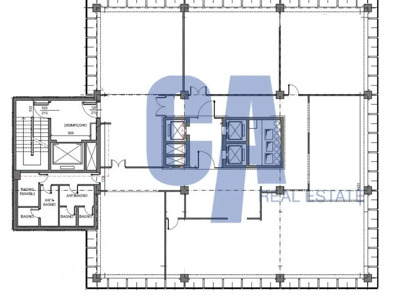 Ufficio in Via Olgia, Segrate, {3} - Planimetria 1