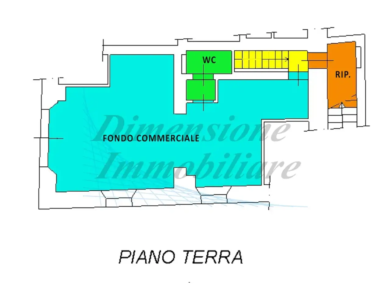 Negozio in Piazza Giosuè Carducci, Rosignano Marittimo, {3} - Planimetria 1