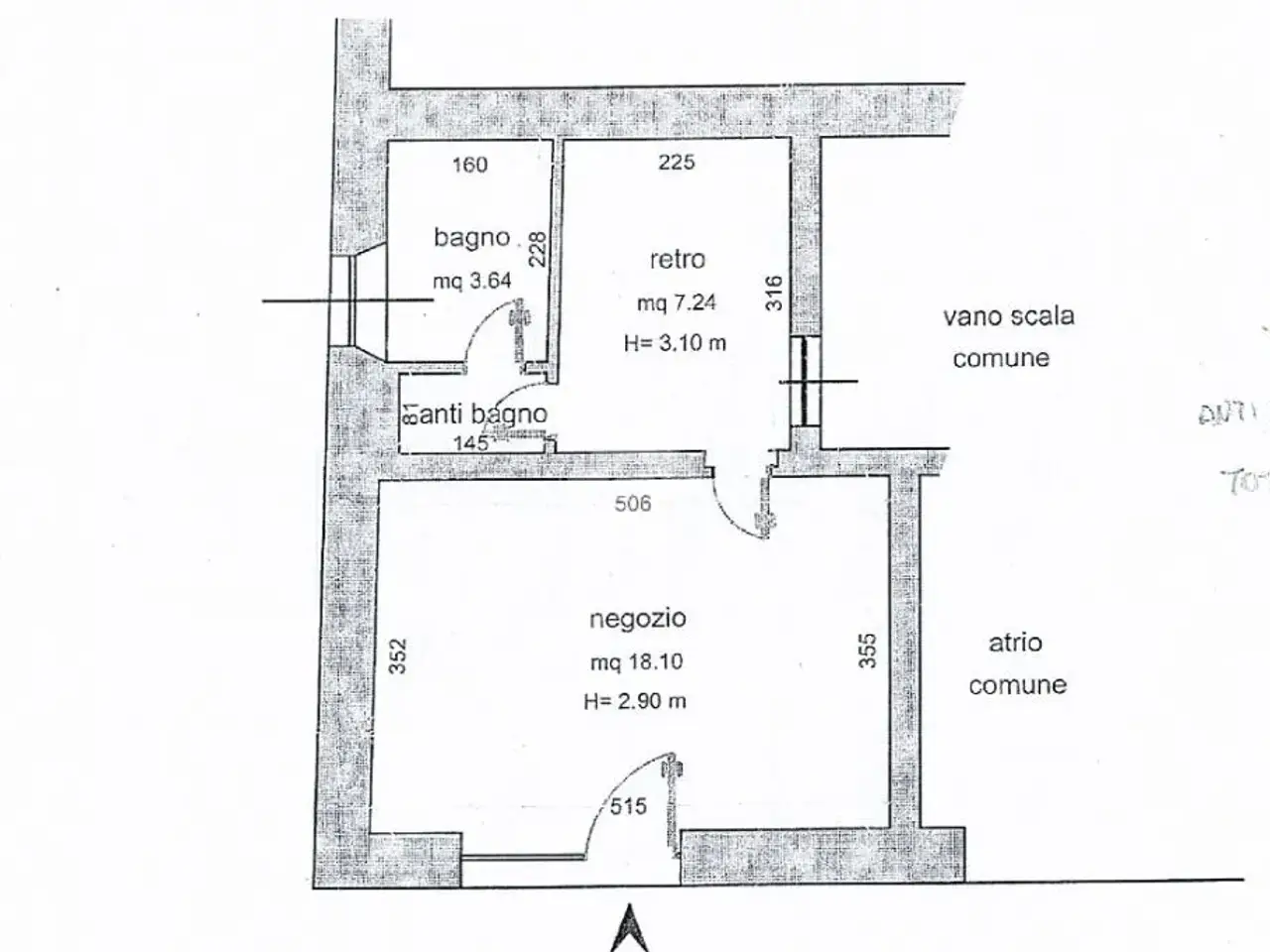 Negozio in Via Roma 90, Podenzano, {3} - Planimetria 1