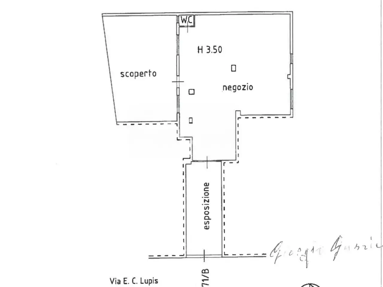Negozio in Via Eugenio Criscione Lupis 71, Ragusa, {3} - Planimetria 1