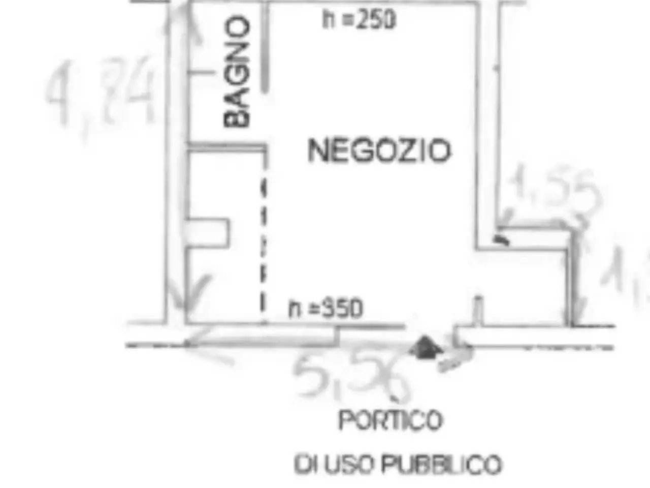 Negozio in Via di Saragozza 181, Bologna, {3} - Planimetria 1