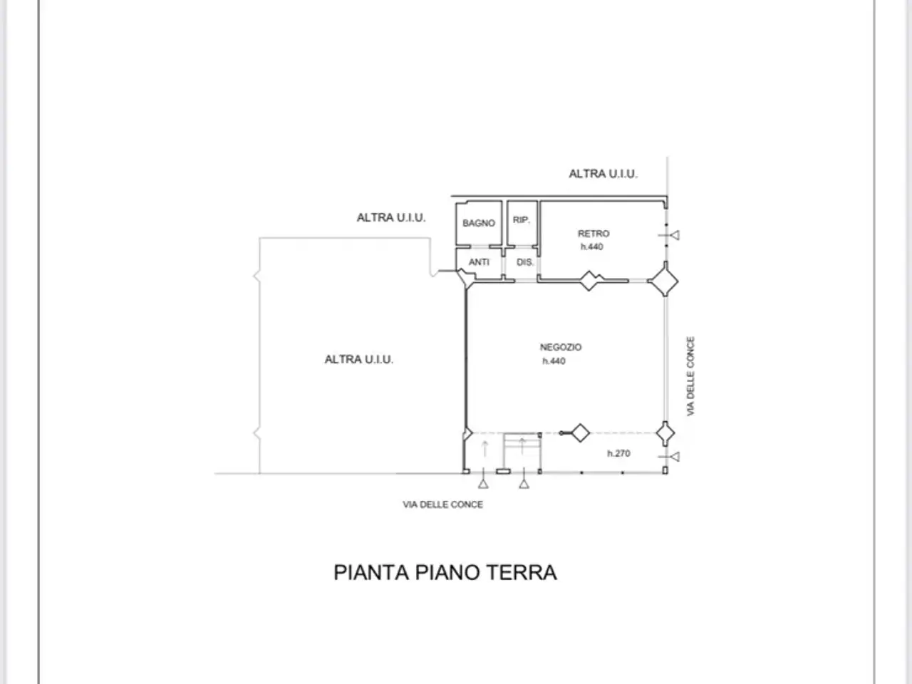Negozio in Locale Via delle Conce, Terni, {3} - Planimetria 1