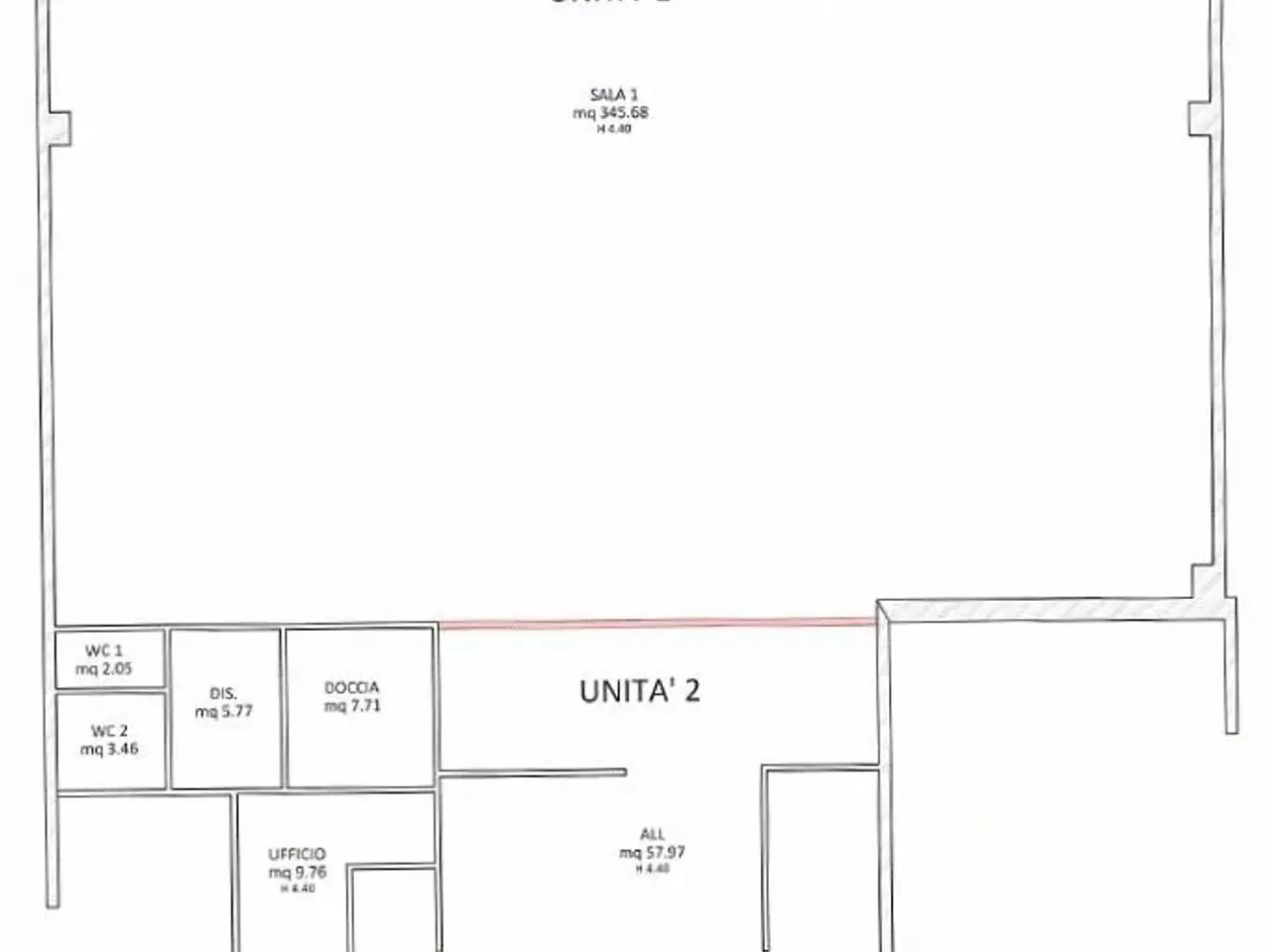 Negozio in Via Ninola 1, Calcinate, {3} - Planimetria 1