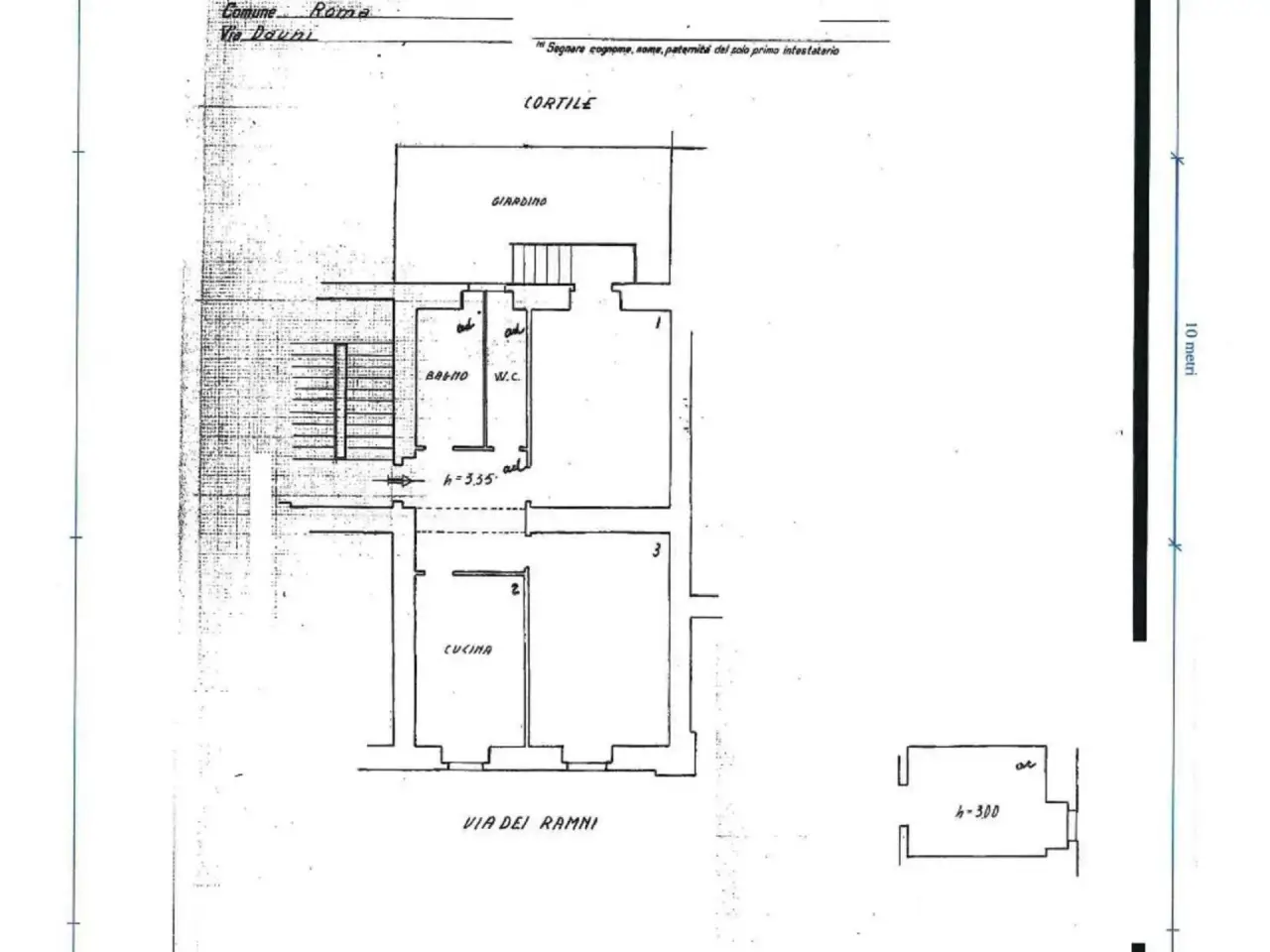 Trilocale in Via dei Dauni, Roma - Planimetria 1