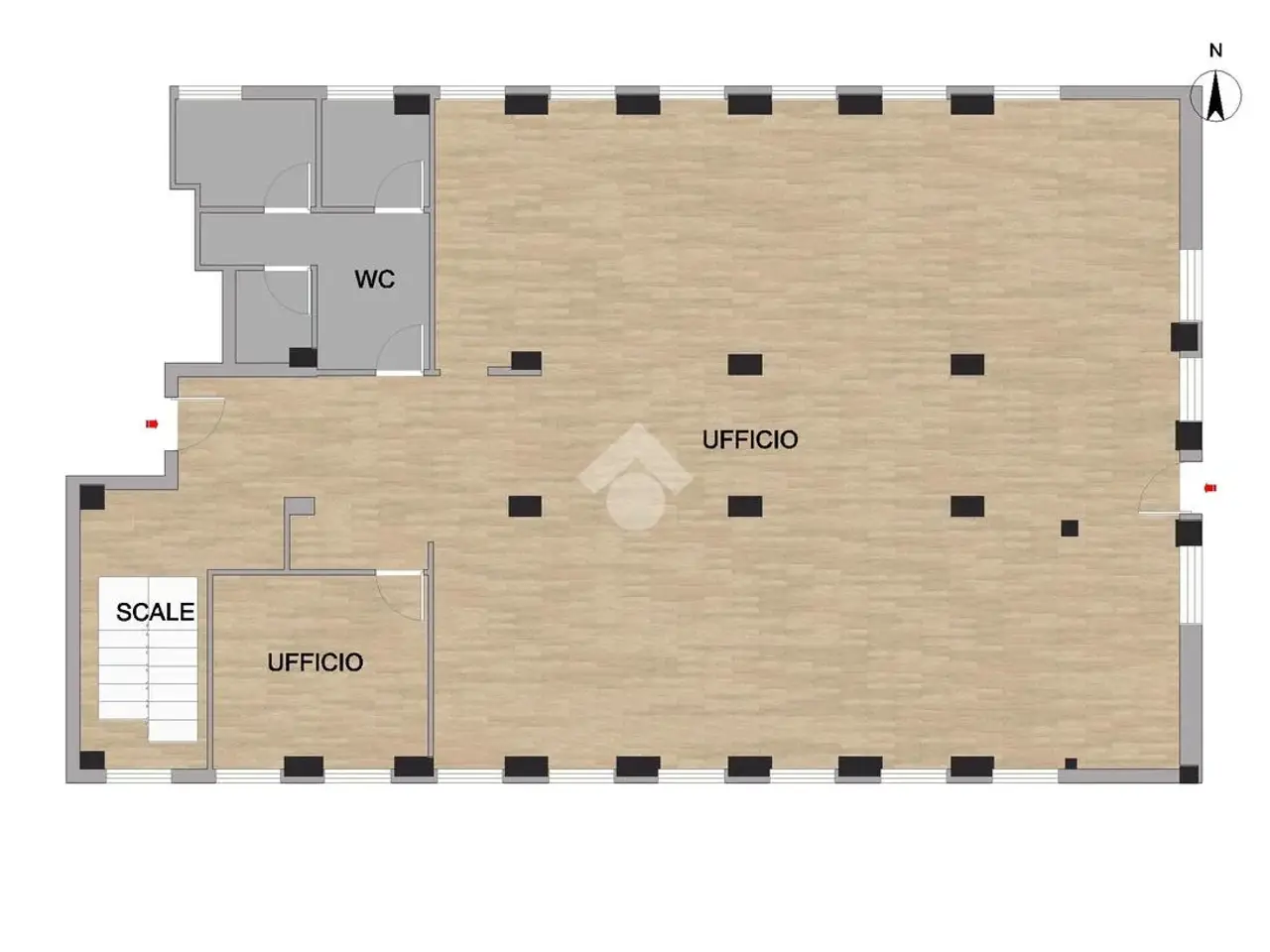 Ufficio in Via Inverigo 14, Milano, {3} - Planimetria 1