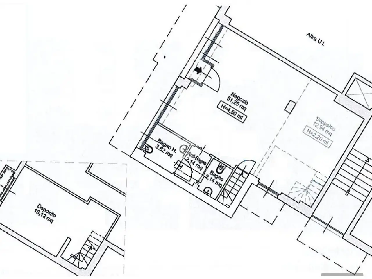 Ufficio in Via Luigi Piazzini 1, Ponte San Pietro, {3} - Planimetria 1
