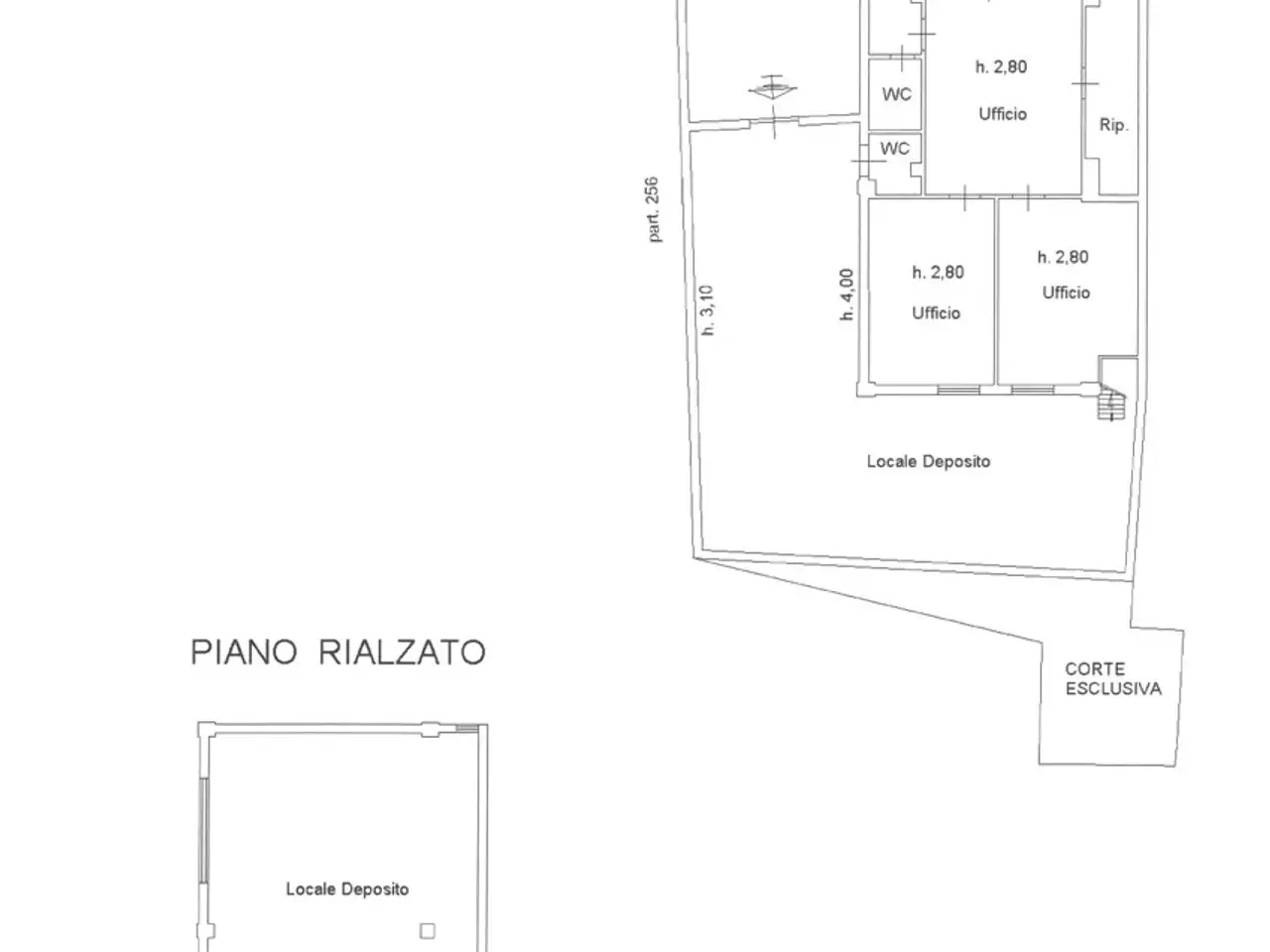 Ufficio in Via Madonna Fore  15, L'Aquila, {3} - Planimetria 1