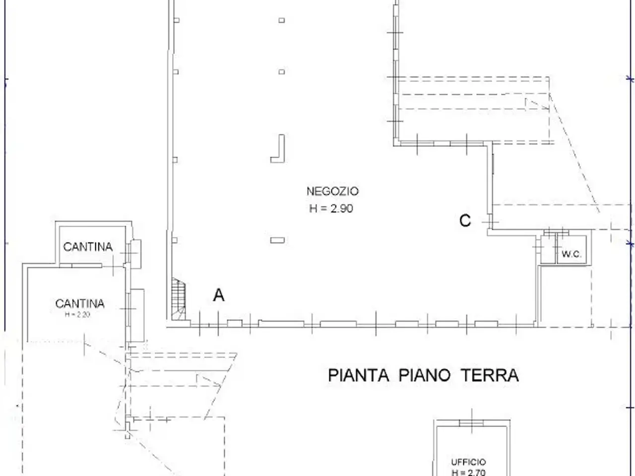 Negozio in Strada Alcide De Gasperi, San Giovanni Lupatoto, {3} - Planimetria 1