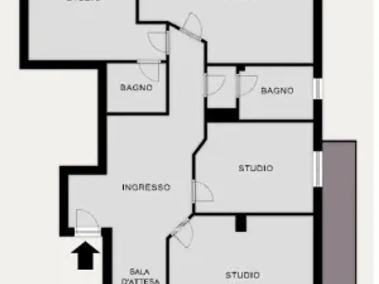 Ufficio in Via Temistocle Calzecchi Onesti 6, Bergamo, {3} - Planimetria 1