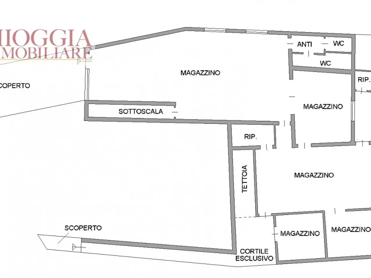 Magazzino in Via Papa Giovanni XXIII, Chioggia, {3} - Planimetria 1