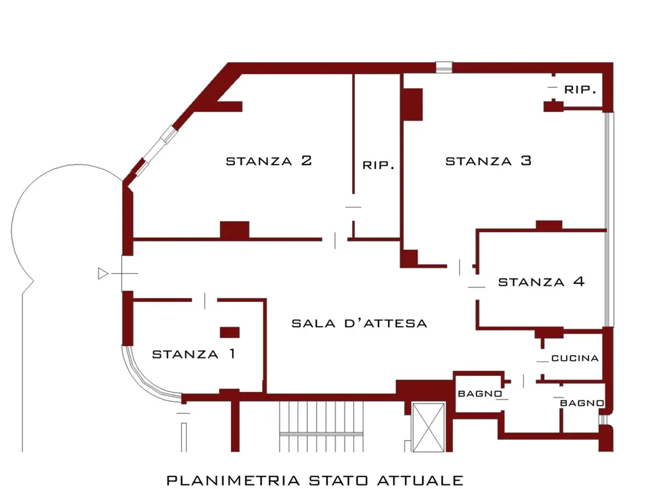 Ufficio in Via Edoardo d'Onofrio 67, Roma, {3} - Planimetria 1
