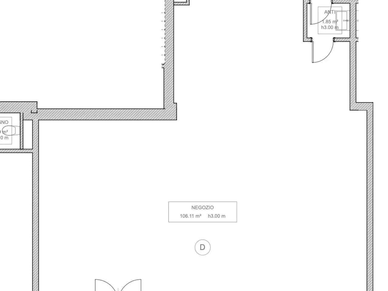 Negozio in Via Romea, Legnaro, {3} - Planimetria 1