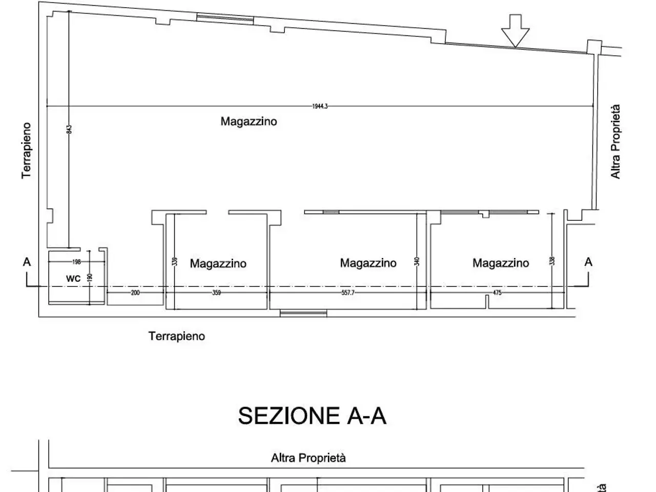 Magazzino in vendita, Via Nazario Sauro 207, Pietra Ligure - Planimetria 1
