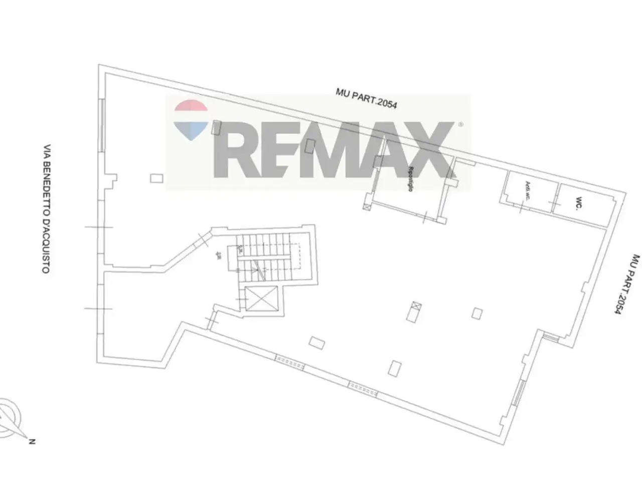 Negozio in Via Benedetto d'Acquisto 35-37, Monreale, {3} - Planimetria 1