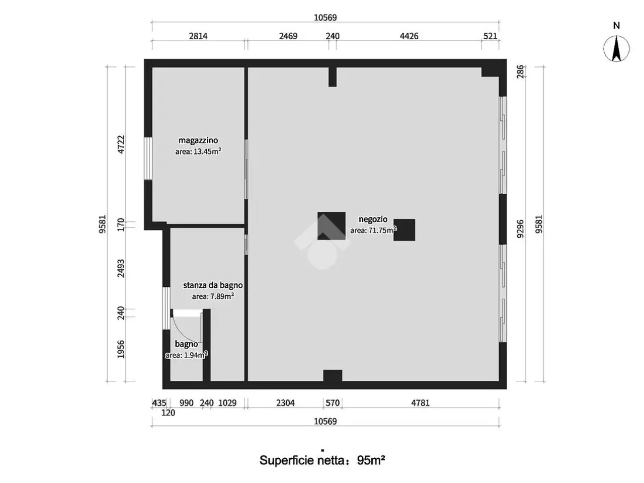 Negozio in Via Massimo d'Azeglio 89, Lumezzane, {3} - Planimetria 1