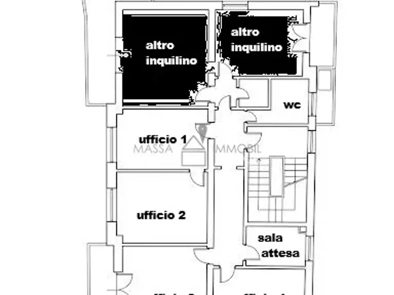 Ufficio in Via Cesare Beccaria 9, Massa, {3} - Planimetria 1