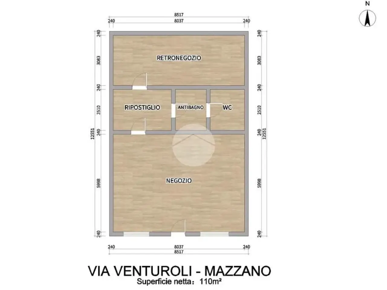 Negozio in Via Lodovico Venturoli, Mazzano, {3} - Planimetria 1