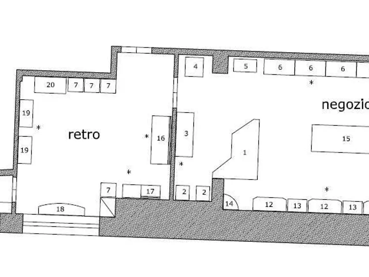 Negozio in Via Canalchiaro, Modena, {3} - Planimetria 1