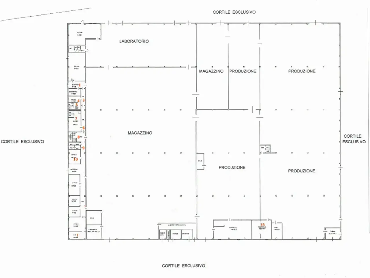 Capannone in Via Brustolon, Abano Terme, {3} - Planimetria 1