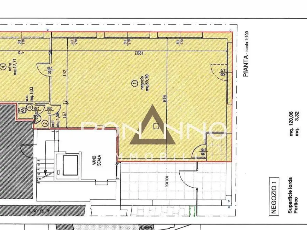 Negozio in Via Le Filande 16, Rossano Veneto, {3} - Planimetria 1