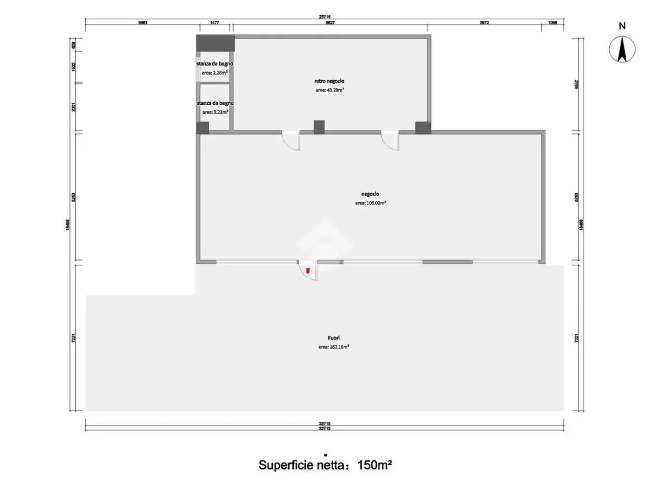 Negozio in Via Conicchio 17, Brescia, {3} - Planimetria 1