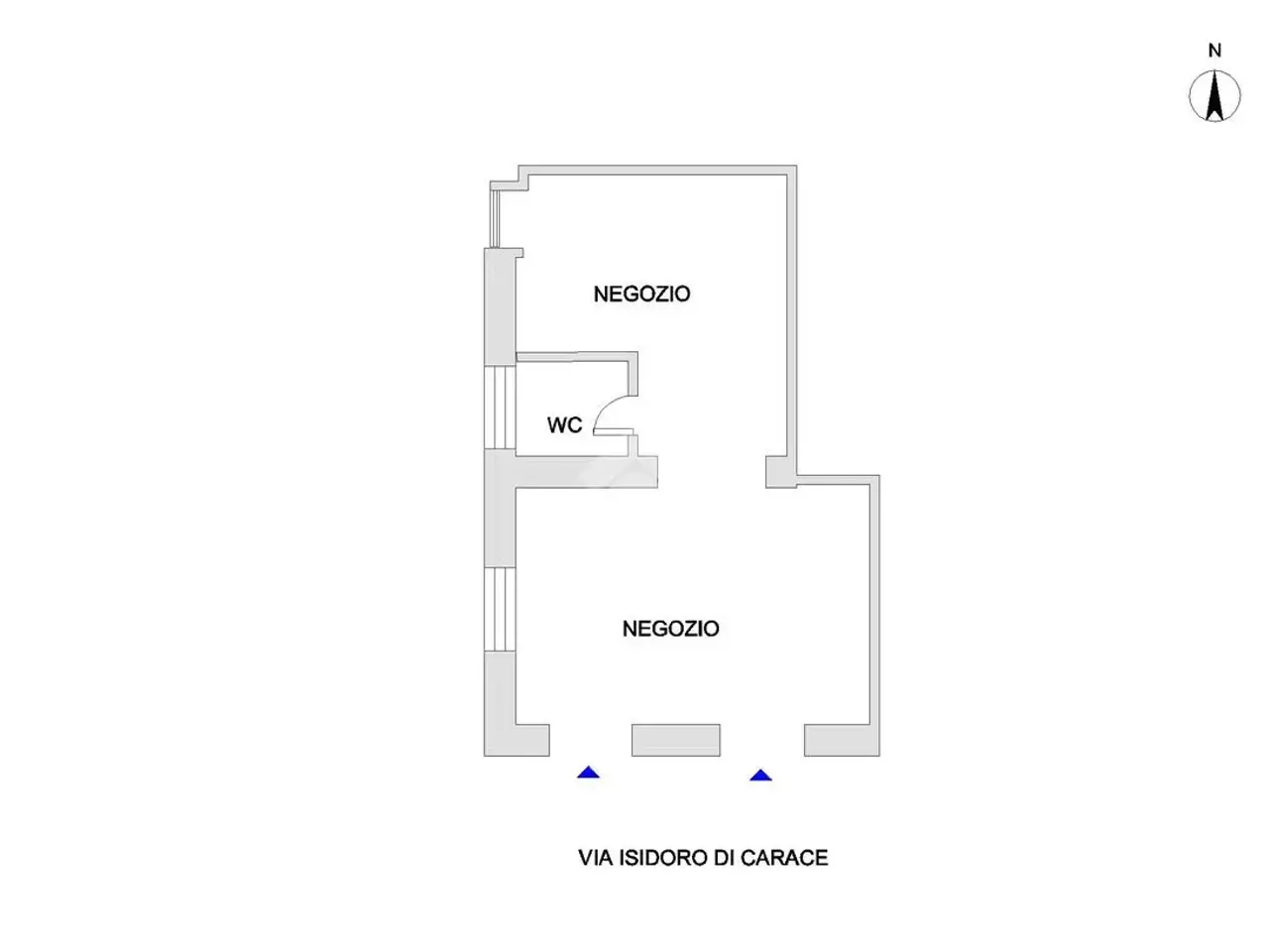 Negozio in Via Isidoro di Carace 18, Roma, {3} - Planimetria 1