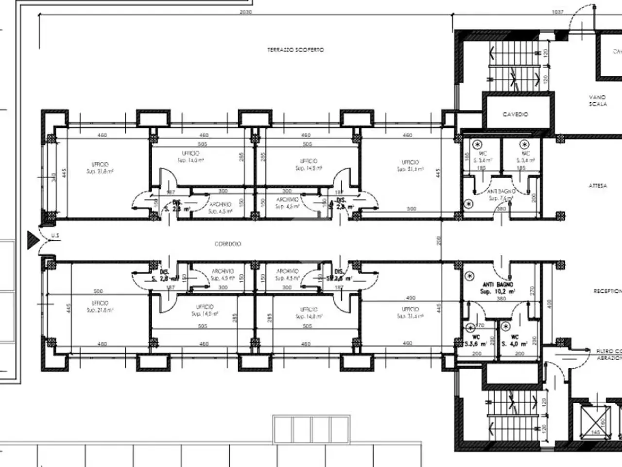 Ufficio in Corso Francia 155, Rivoli, {3} - Planimetria 1