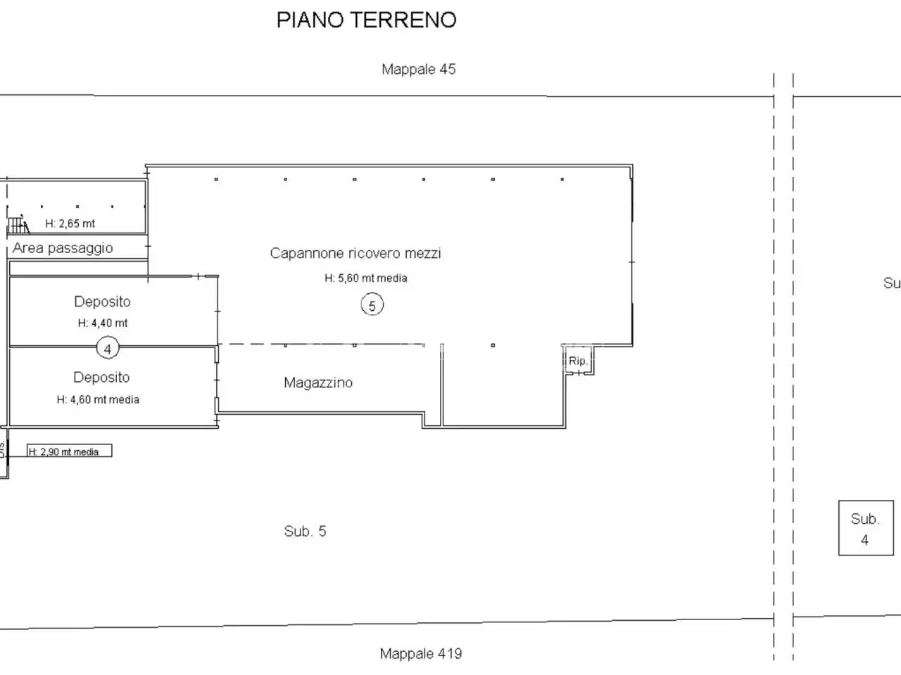 Capannone in Via Gamberi 33, San Francesco Al Campo, {3} - Planimetria 1